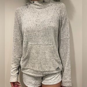 Adidas| 2 piece shorts and hoodie set